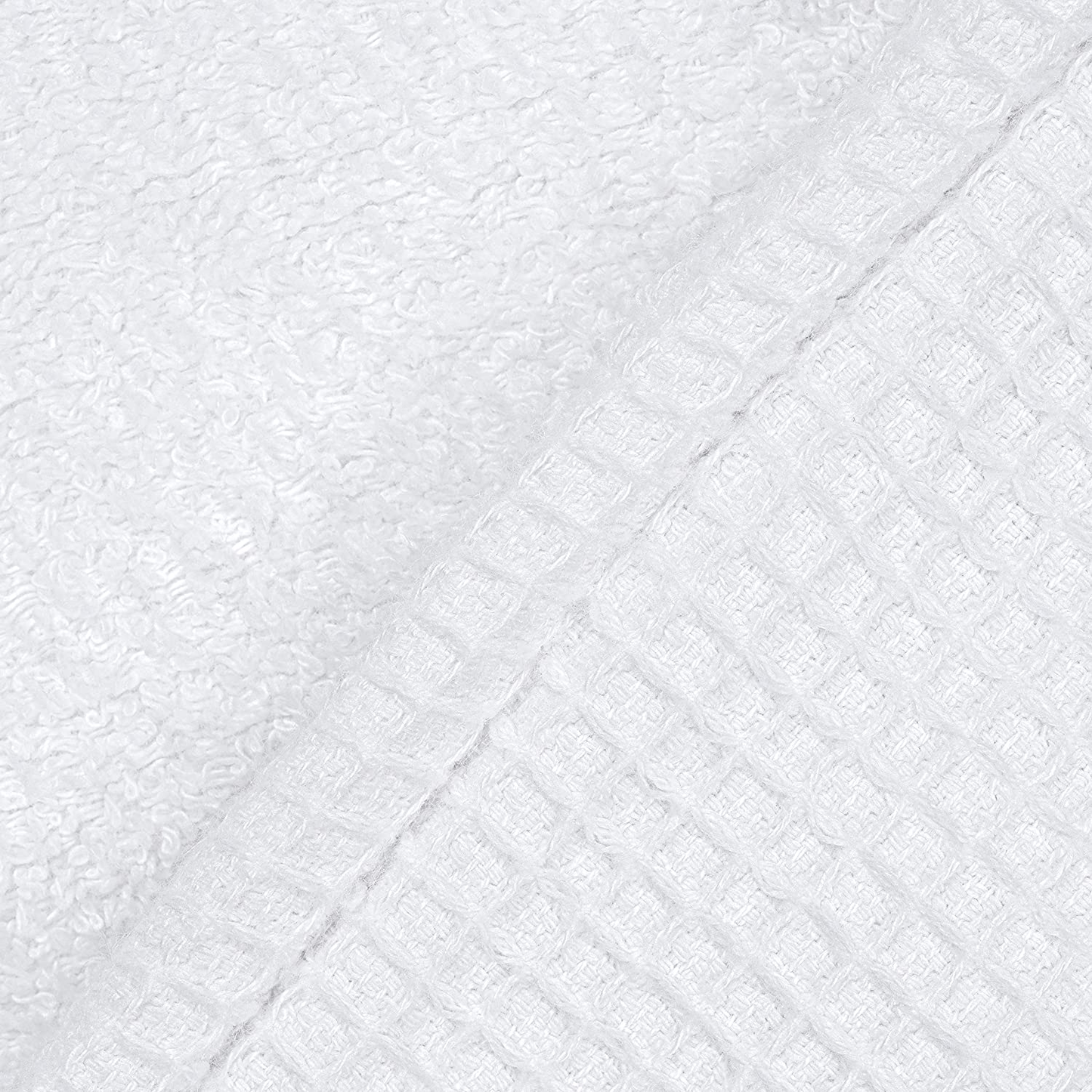 Luxury White Spa Bathrobe Unisex - Cotton Waffle Exterior, Terry Towel Interior Apparel & Accessories > Clothing > Sleepwear & Loungewear > Robes Kylie Max   