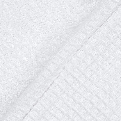 Luxury White Spa Bathrobe Unisex - Cotton Waffle Exterior, Terry Towel Interior Apparel & Accessories > Clothing > Sleepwear & Loungewear > Robes Kylie Max   