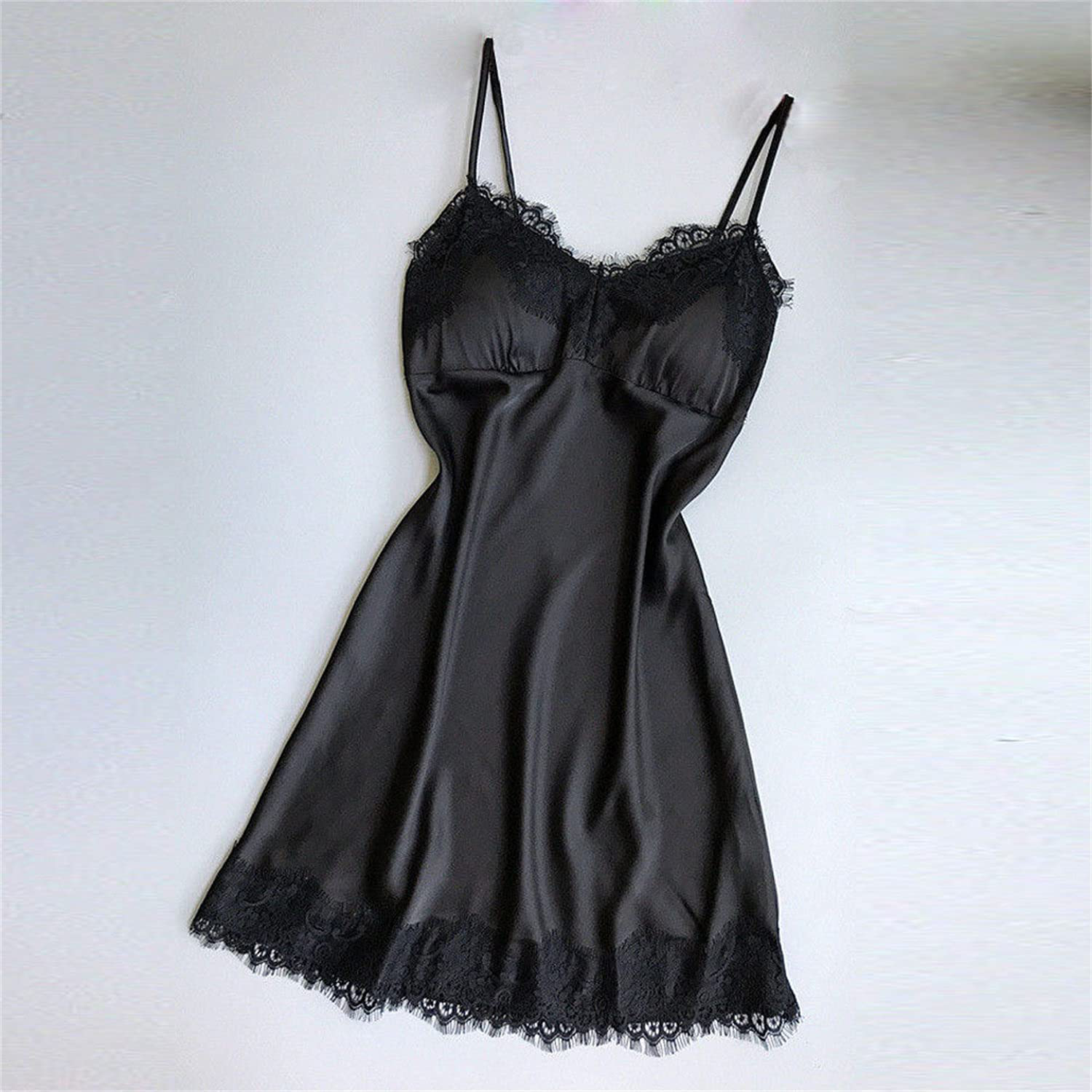 Women'S Floral Lace Chemise Nightgown Sexy V Neck Full Slip Babydoll Sleepwear Soft Spaghetti Straps Lounge Dress Apparel & Accessories > Clothing > Underwear & Socks > Lingerie Kylie Max   