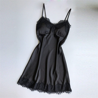 Women'S Floral Lace Chemise Nightgown Sexy V Neck Full Slip Babydoll Sleepwear Soft Spaghetti Straps Lounge Dress Apparel & Accessories > Clothing > Underwear & Socks > Lingerie Kylie Max   