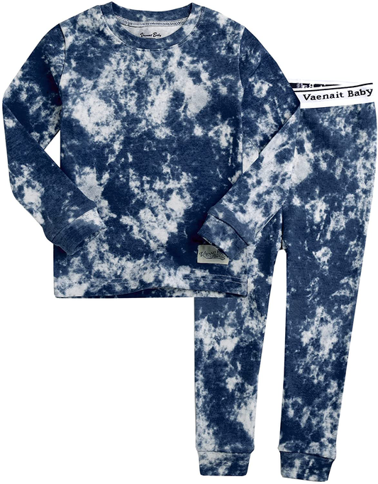 VAENAIT BABY 12M-12 Toddler Kids Boys Girls 100% Cotton Marbling Sung Fit Sleepwear Pajamas 2Pcs Pjs Set Apparel & Accessories > Clothing > Sleepwear & Loungewear > Pajamas Kylie Max   