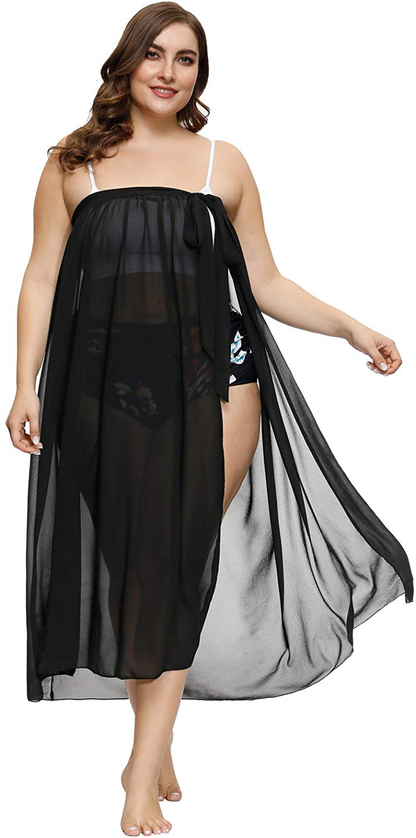 Hanna Nikole plus Size Sarong Swimsuit Cover Ups Bikini Beach Cover-Ups Wrap Skirt Apparel & Accessories > Clothing > Swimwear Kylie Max   