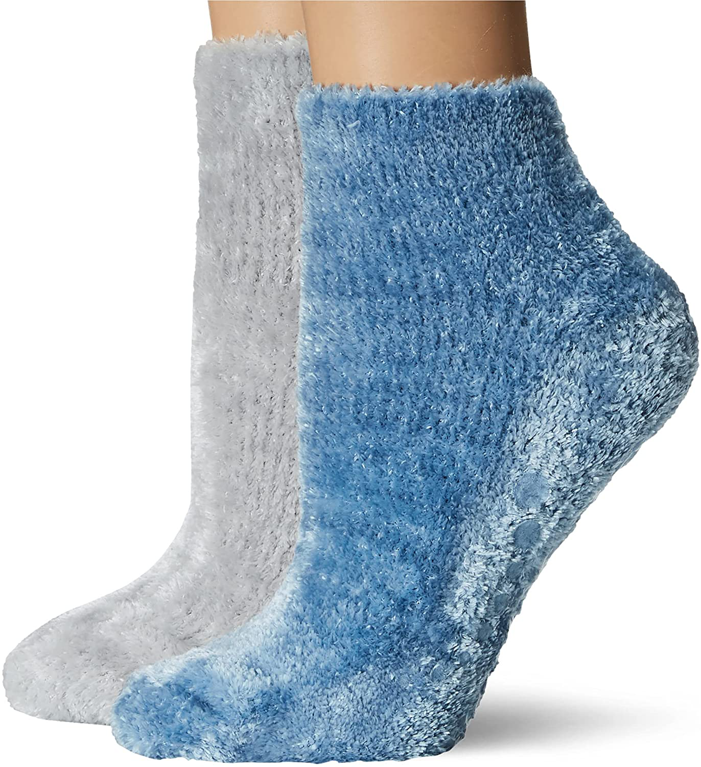 Dr. Scholl's womens Spa Socks (2pk) Arts & Entertainment > Party & Celebration > Gift Giving Dr. Scholl's Light Blue, Light Grey Shoe Size: 4-10 