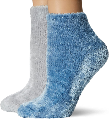 Dr. Scholl's womens Spa Socks (2pk) Arts & Entertainment > Party & Celebration > Gift Giving Dr. Scholl's Light Blue, Light Grey Shoe Size: 4-10 