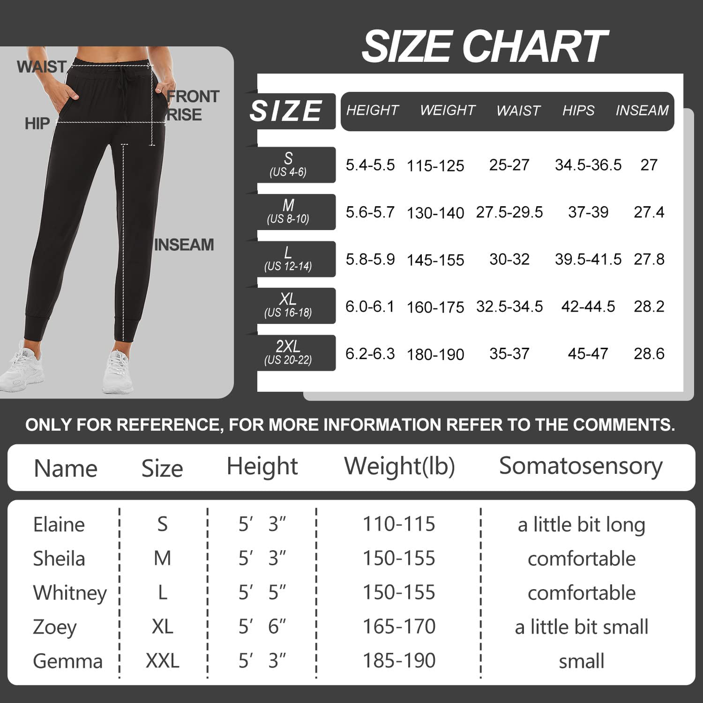 QGGQDD 2 Pack Joggers for Women - Sweatpants with Pockets Yoga Lounge Black Workout Pants Apparel & Accessories > Clothing > Activewear Kylie Max   