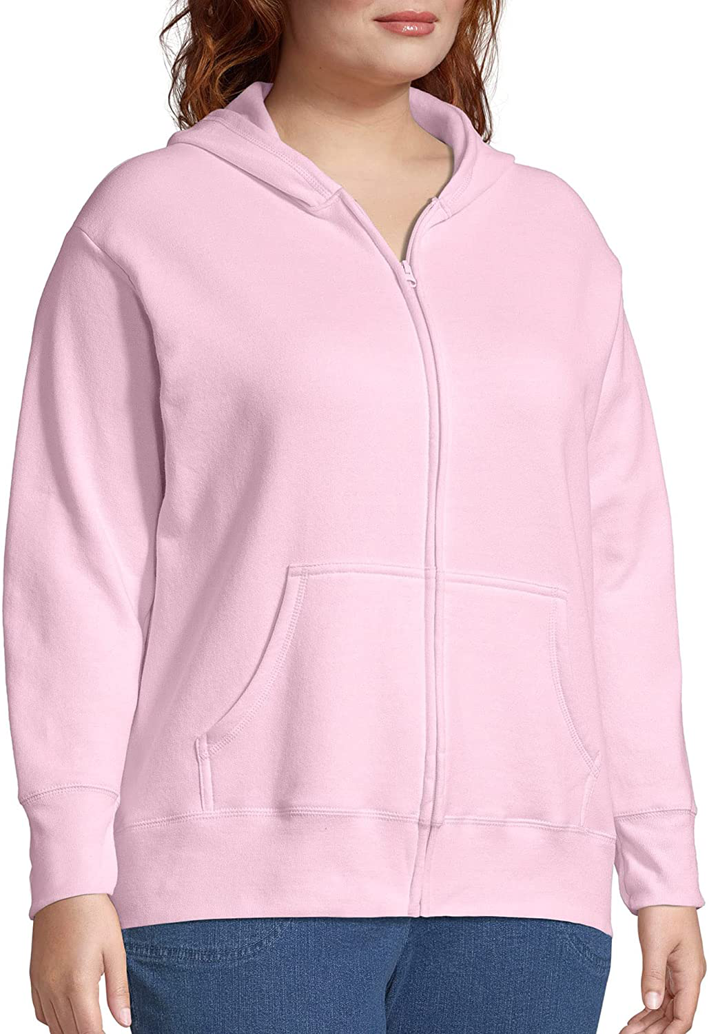 JUST MY SIZE plus Size Comfortsoft Ecosmart Fleece Full-Zip Women'S Hoodie Apparel & Accessories > Clothing > Activewear Kylie Max   