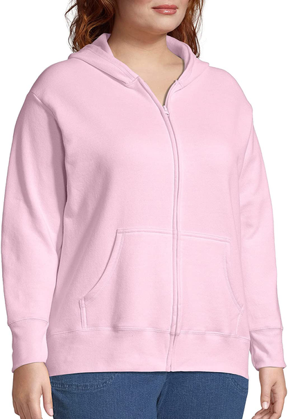JUST MY SIZE plus Size Comfortsoft Ecosmart Fleece Full-Zip Women'S Hoodie Apparel & Accessories > Clothing > Activewear Kylie Max   