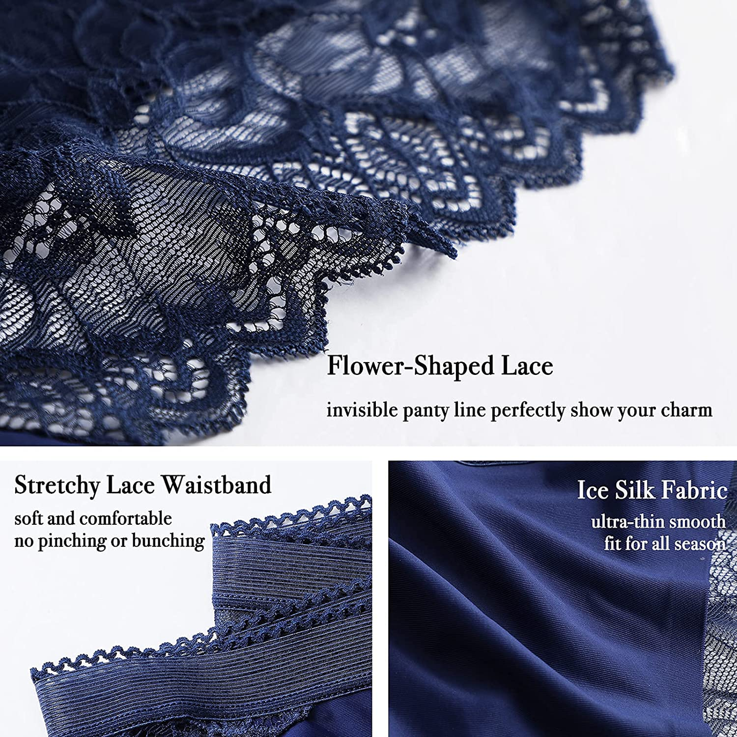 Talanes Women’S High Waisted Lace Underwear Sexy, Ladies Cheeky Lacy Panties Briefs , Soft Full Coverage Panty Multipack Apparel & Accessories > Clothing > Underwear & Socks > Underwear Talanes   