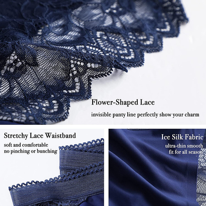 Talanes Women’S High Waisted Lace Underwear Sexy, Ladies Cheeky Lacy Panties Briefs , Soft Full Coverage Panty Multipack Apparel & Accessories > Clothing > Underwear & Socks > Underwear Talanes   