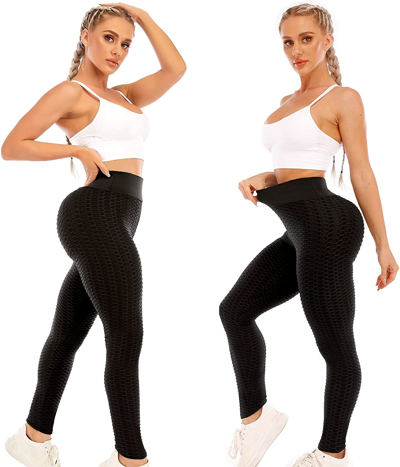 ViCherub Leggings for Women Scrunch Butt Lifting TIK Tok Yoga Pants Peach Lift High Waisted, Workout Tummy Control Tights Apparel & Accessories > Clothing > Activewear ViCherub   