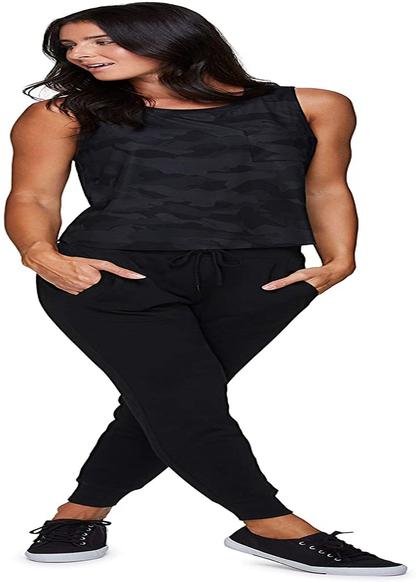 RBX Active Women'S Athletic Super Soft Lightweight Cuffed Tapered Jogger Sweatpants with Pockets Apparel & Accessories > Clothing > Activewear Kylie Max   