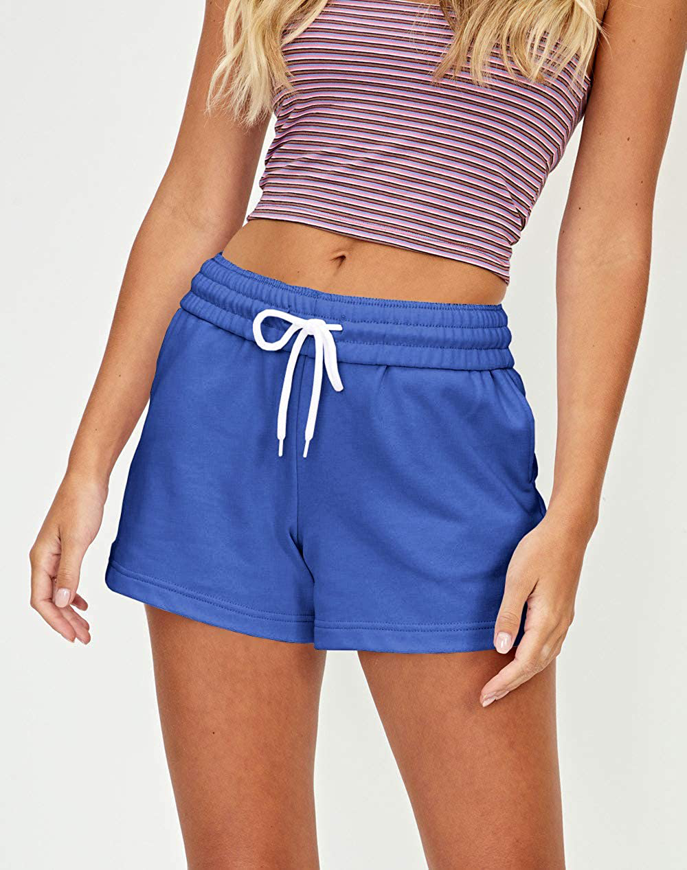 AUTOMET Womens Sweat Shorts Summer Casual High Waisted Athletic Shorts Comfy Lounge Running Shorts Gym Shorts with Pockets Apparel & Accessories > Clothing > Shorts Kylie Max   