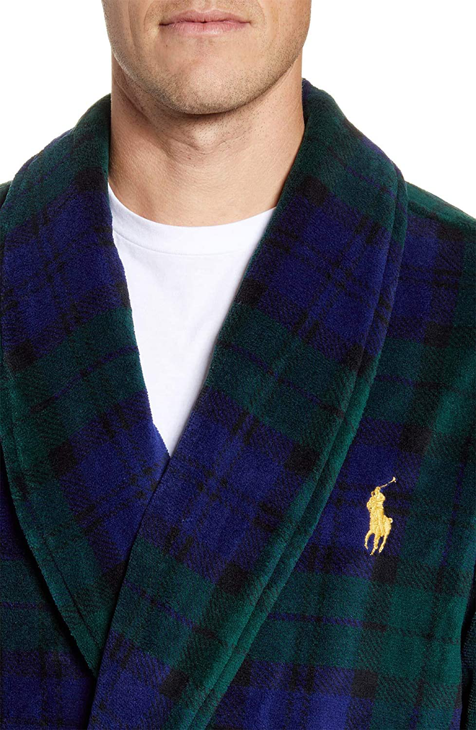 Polo Ralph Lauren Men'S Microfiber Plush Long Sleeve Shawl Collar Robe Apparel & Accessories > Clothing > Sleepwear & Loungewear > Robes Kylie Max   