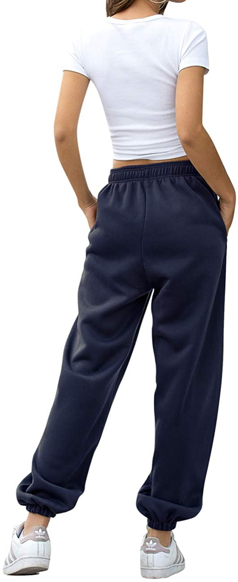 Hesayep Women'S High Waisted Sweatpants Workout Active Joggers Pants Baggy Lounge Bottoms Apparel & Accessories > Clothing > Activewear Kylie Max   
