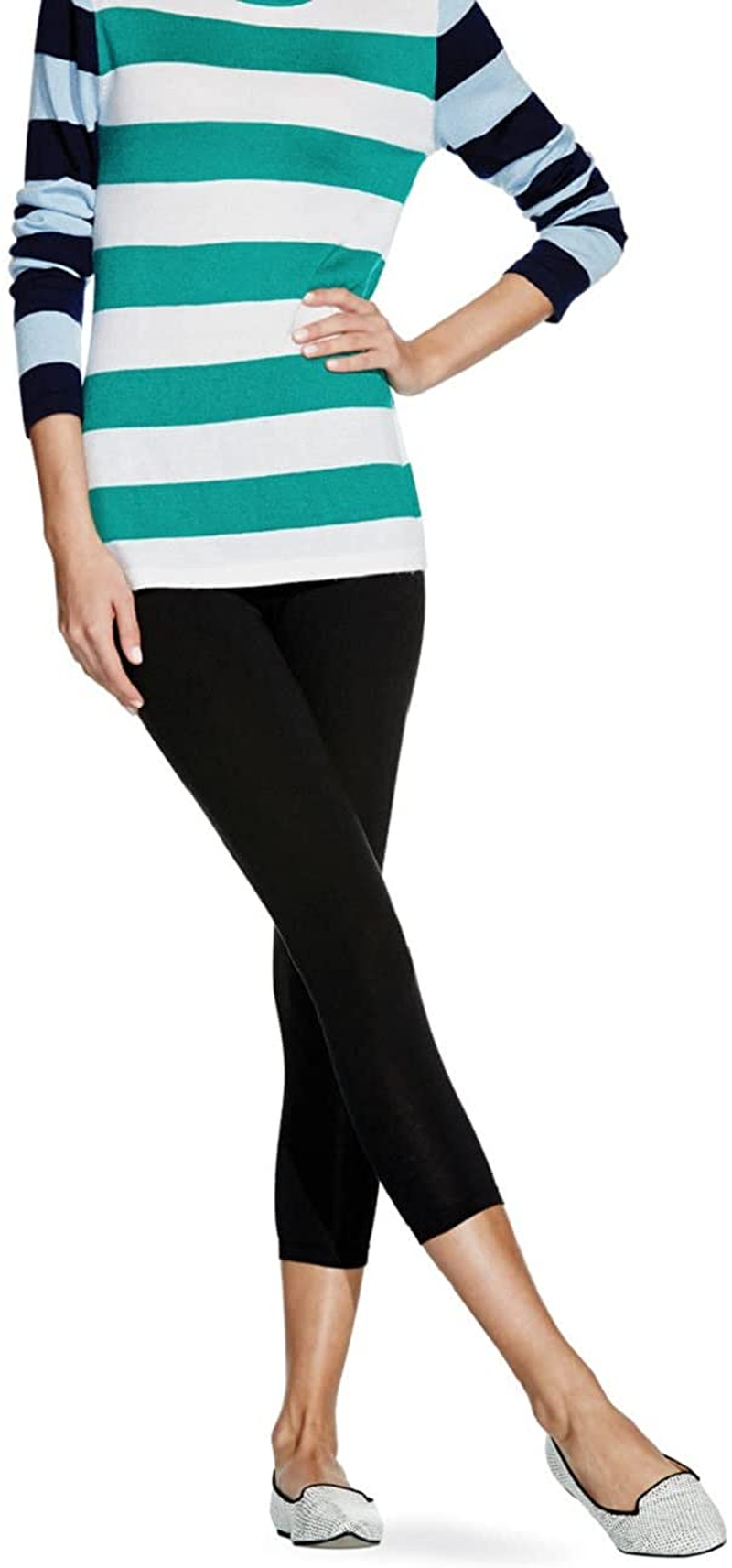 No Nonsense Women'S Cotton Capri Legging Apparel & Accessories > Clothing > Underwear & Socks > Shapewear No Nonsense Black Large 