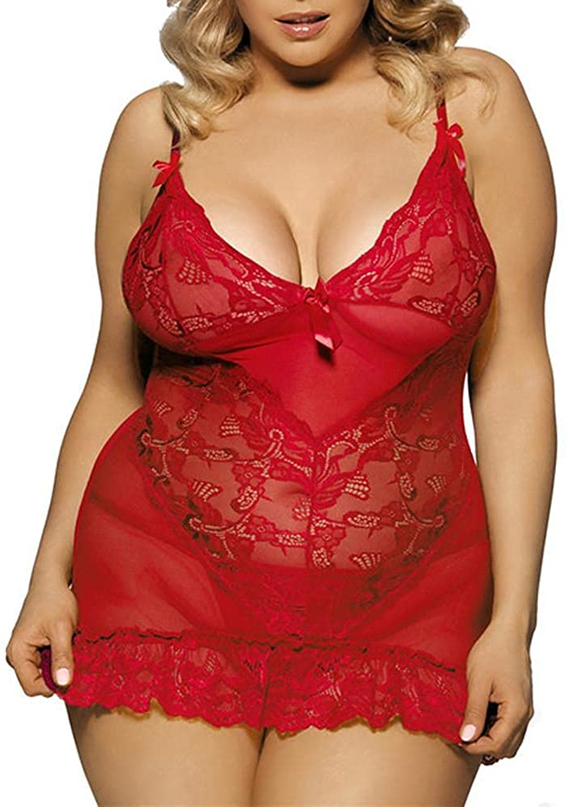 Women Sexy Lingerie,Ladies Sling Bodysuit Strappy Underwear,Exotic Bras Garters Panties Lace Baby Dolls Bustiers Corsets Apparel & Accessories > Clothing > Underwear & Socks > Shapewear AKshehe #2red X-Large 