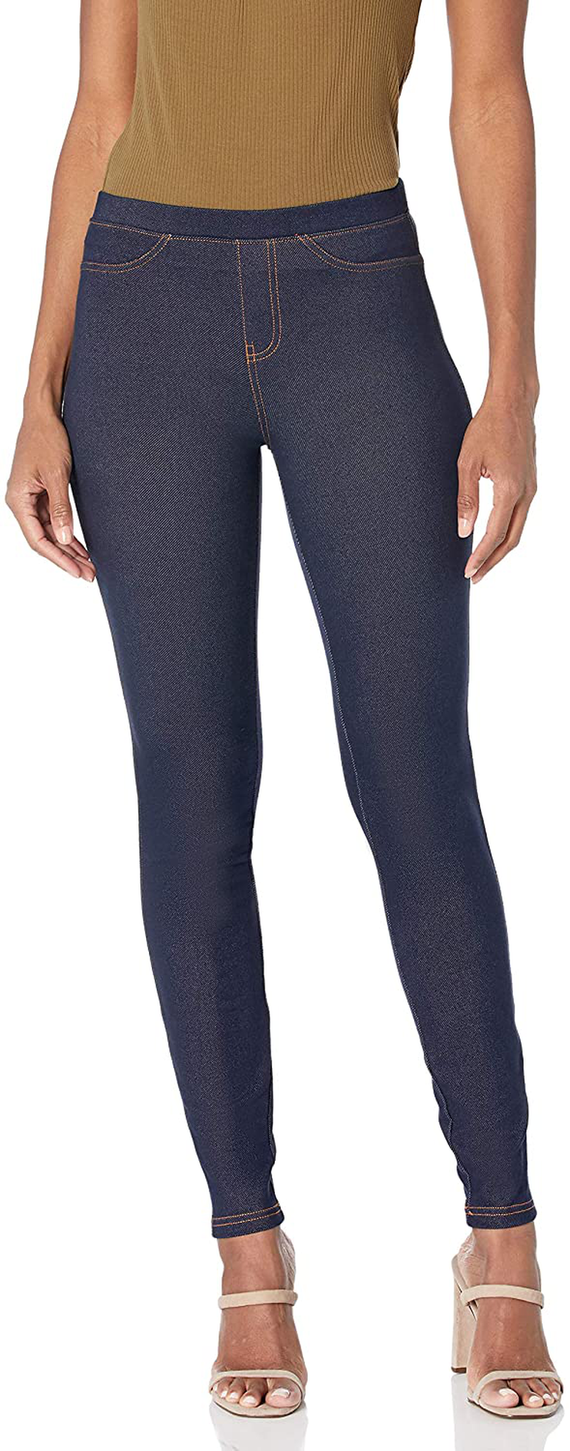No Nonsense Women's Stretch Denim Legging Apparel & Accessories > Clothing > Activewear No Nonsense Dark Denim Small 