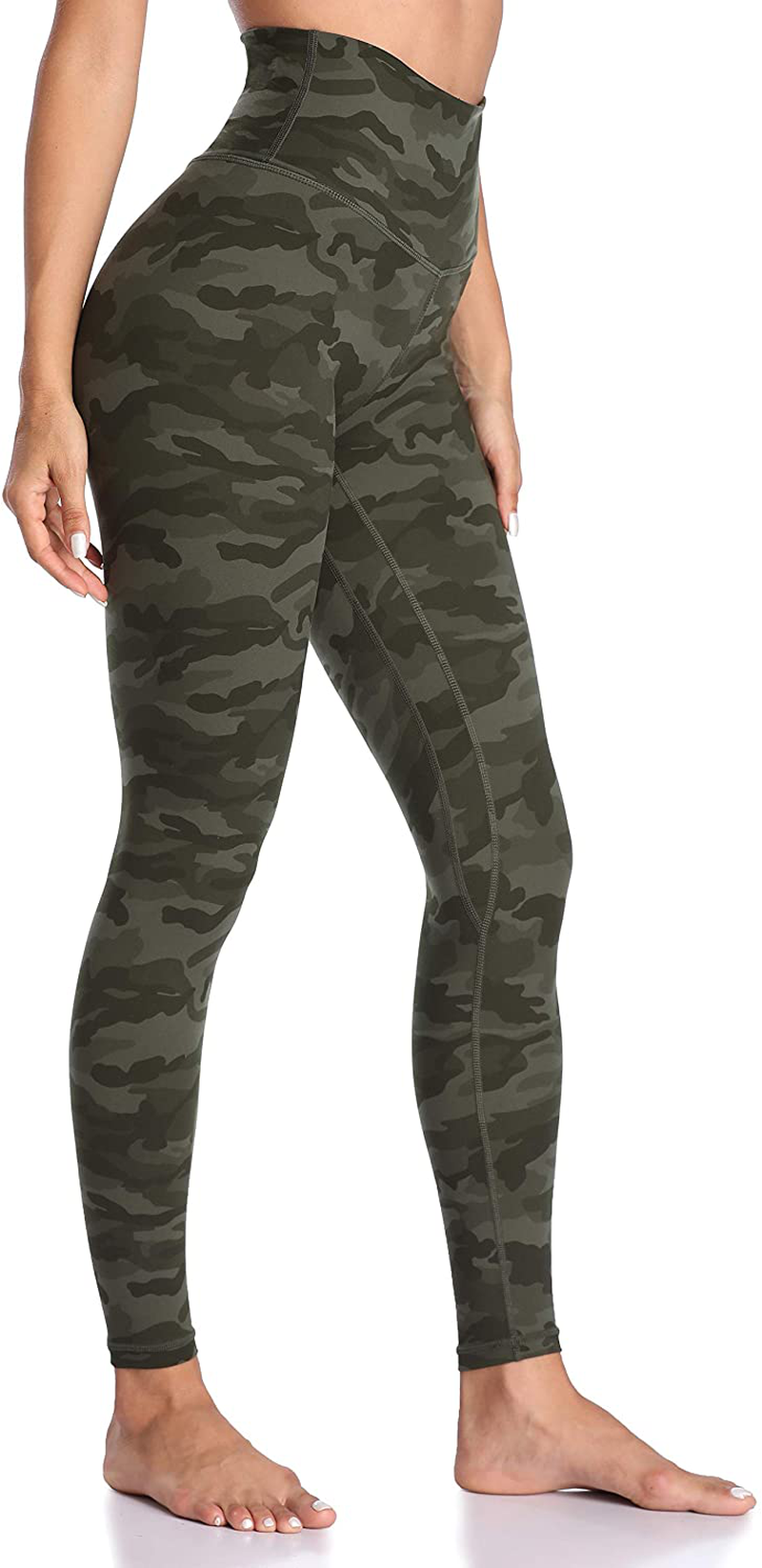 Colorfulkoala Women's High Waisted Pattern Leggings Full-length Yoga Pants Apparel & Accessories > Clothing > Activewear Colorfulkoala Army Green Camo Small 