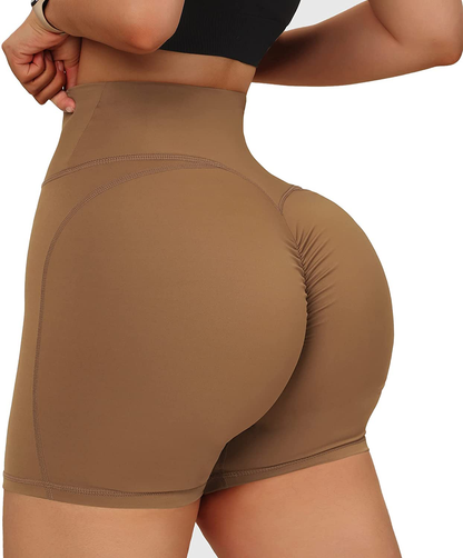 MOOSLOVER Women V Cross Waist Workout Shorts Butt Lifting High Waisted Biker Shorts Apparel & Accessories > Clothing > Shorts Kylie Max   