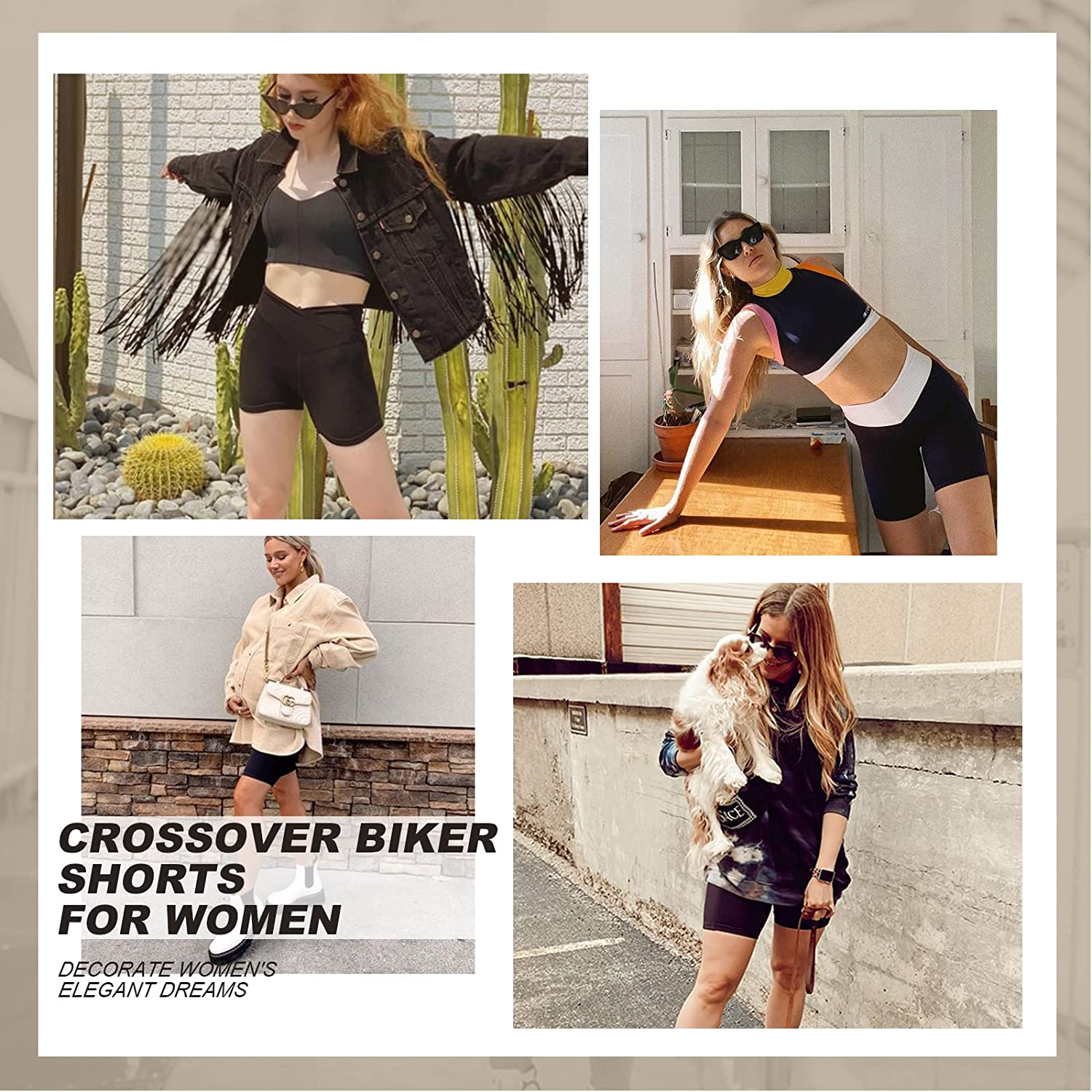 QGGQDD 3 Pack High Waisted Biker Shorts for Women – 5" Buttery Soft Black Workout Yoga Athletic Shorts Apparel & Accessories > Clothing > Shorts Kylie Max   
