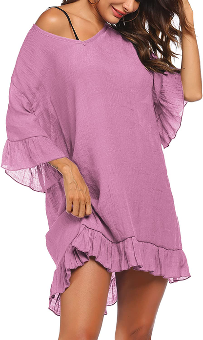 Ekouaer Swimsuit Cover Ups for Women, Bathing Suit Coverups Beach Cover Dresses Resort Wear S-XXL Apparel & Accessories > Clothing > Swimwear Kylie Max   