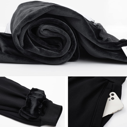 MOUEEY Women'S Super Warm Sherpa Lined Athletic Sweatpants Jogger Fleece Pants with Zipper Pockets Apparel & Accessories > Clothing > Activewear Kylie Max   