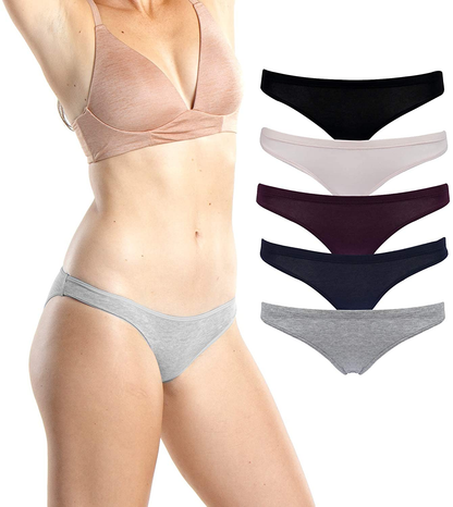 Emprella Cotton Underwear Women, 8 or 5 Pack Womens Bikini Seamless Ladies Cheeky Panty Apparel & Accessories > Clothing > Underwear & Socks > Underwear Emprella Assortment Pack X-Large 