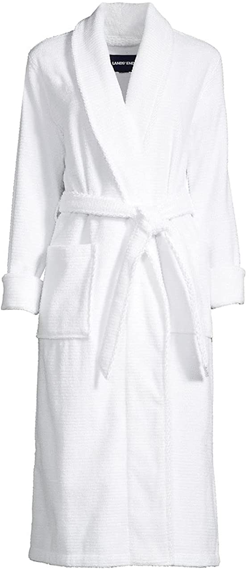 Lands' End Women'S Cotton Terry Long Spa Bath Robe Apparel & Accessories > Clothing > Sleepwear & Loungewear > Robes Kylie Max   