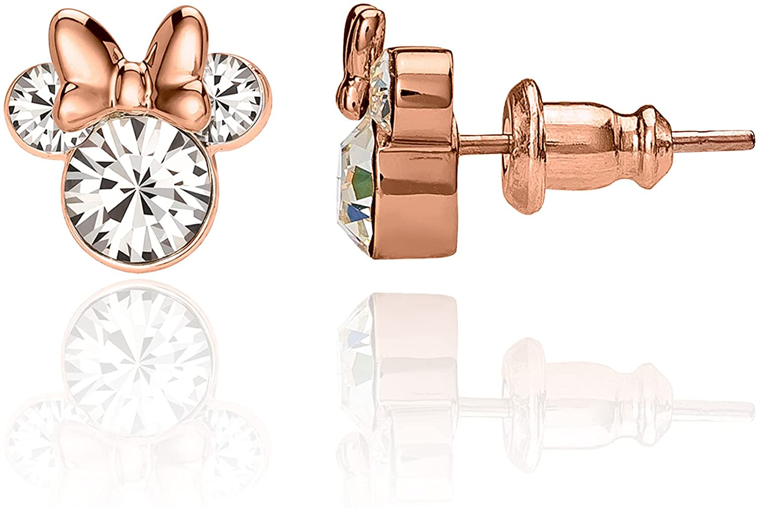 Disney Minnie Mouse Birthstone Jewelry, Silver Plated Crystal Stud Earrings for Women and Girls Arts & Entertainment > Party & Celebration > Gift Giving Disney April-Rose  