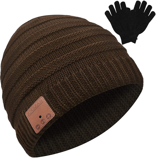 Bluetooth Beanie Novelty Headwear Christmas Stocking Stuffer Gifts for Men Women Arts & Entertainment > Party & Celebration > Gift Giving XIKEZAN Brown  