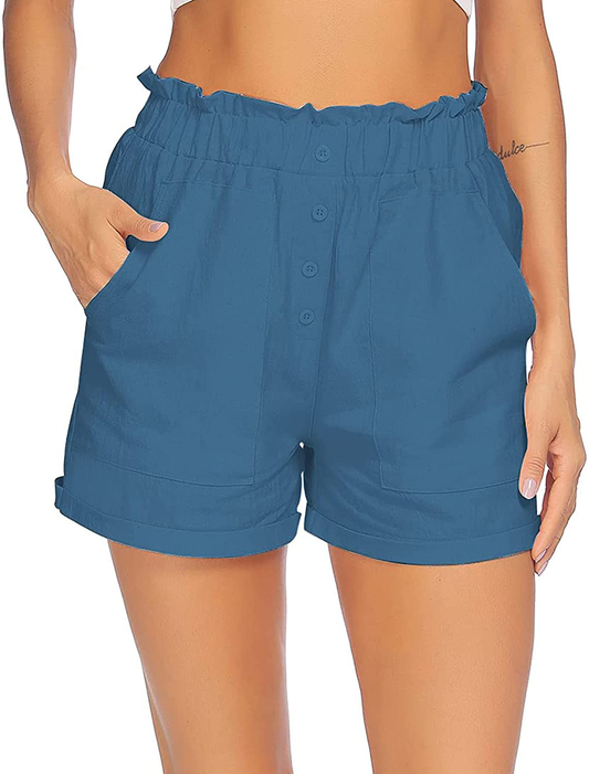 ELESOL Womens Shorts Summer Casual Drawstring Elastic Waist Shorts with Pocket Apparel & Accessories > Clothing > Shorts Kylie Max   