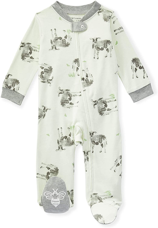 Burt'S Bees Baby Baby Boys' Sleep and Play Pjs, 100% Organic Cotton One-Piece Romper Jumpsuit Zip Front Pajamas Apparel & Accessories > Clothing > Sleepwear & Loungewear > Pajamas Kylie Max   