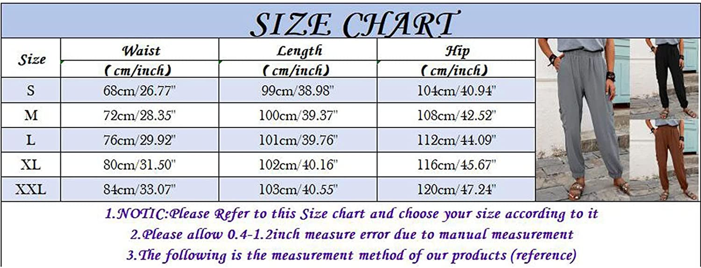 Burband Womens Cotton Elastic Waist Tactical Joggers Pants Cargo Sweatpants with Pockets Hiking Linen Yoga Lounge Trousers Apparel & Accessories > Clothing > Underwear & Socks > Shapewear Burband   