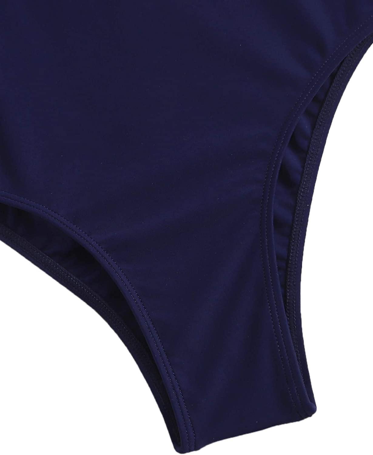 SOLY HUX Women'S Plunge Neck Cross Back High Cut One Piece Bathing Suits Swimsuit Apparel & Accessories > Clothing > Swimwear Kylie Max   