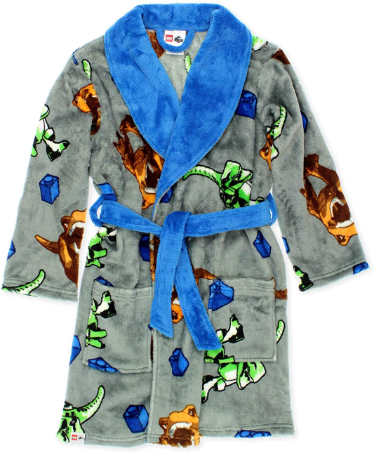 Lego Jurassic World Dinosaur Boys Fleece Bathrobe Robe Apparel & Accessories > Clothing > Sleepwear & Loungewear > Robes Kylie Max   