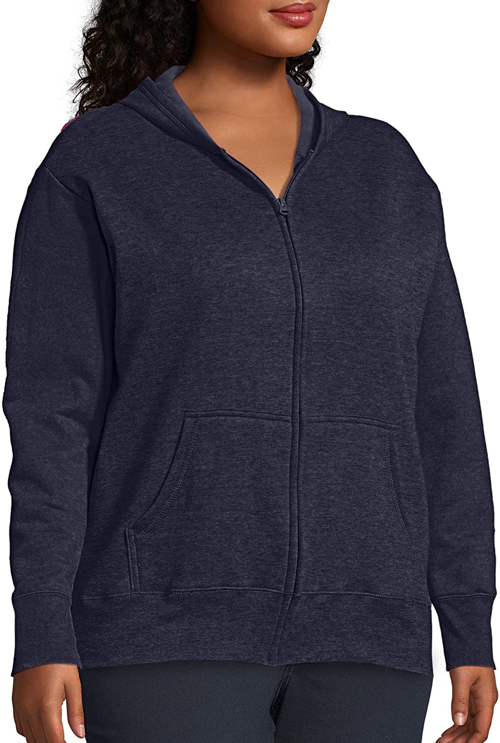 JUST MY SIZE plus Size Comfortsoft Ecosmart Fleece Full-Zip Women'S Hoodie Apparel & Accessories > Clothing > Activewear Kylie Max   