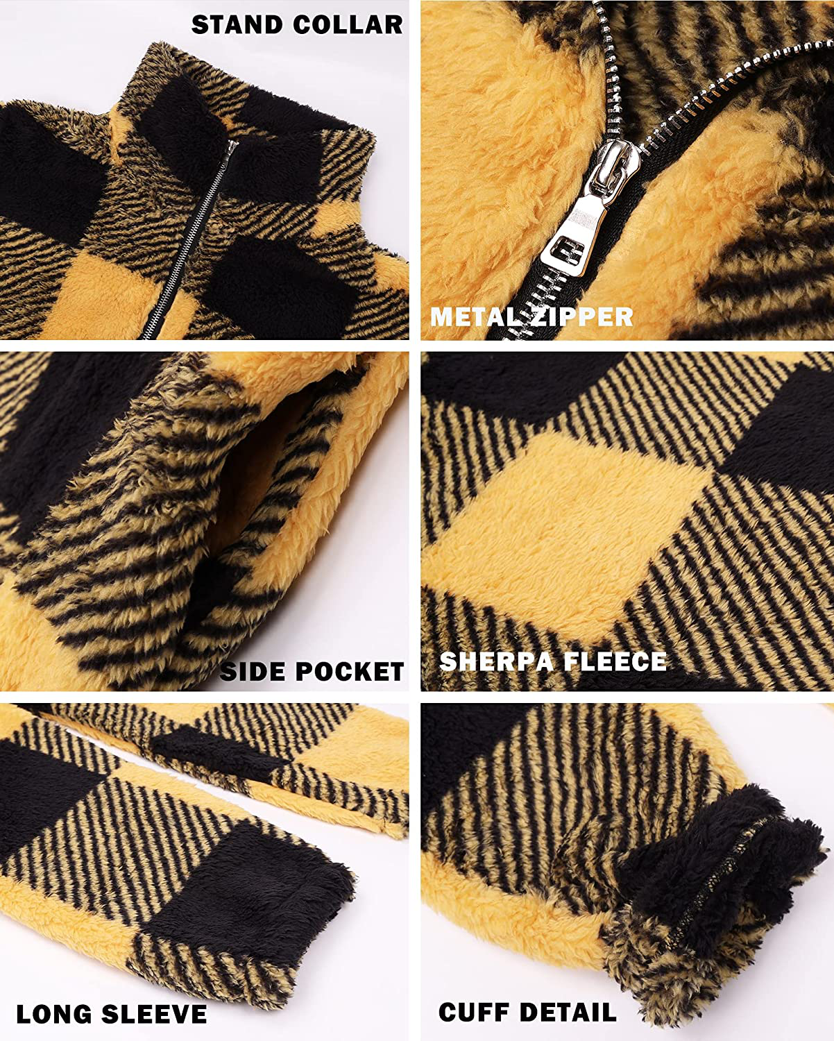 BTFBM Women Sherpa Pullover Quarter Zip Long Sleeve Fluffy Soft Fleece Jackets Sweaters Sweatshirts Hoodies Outwear Coat Apparel & Accessories > Clothing > Activewear Kylie Max   