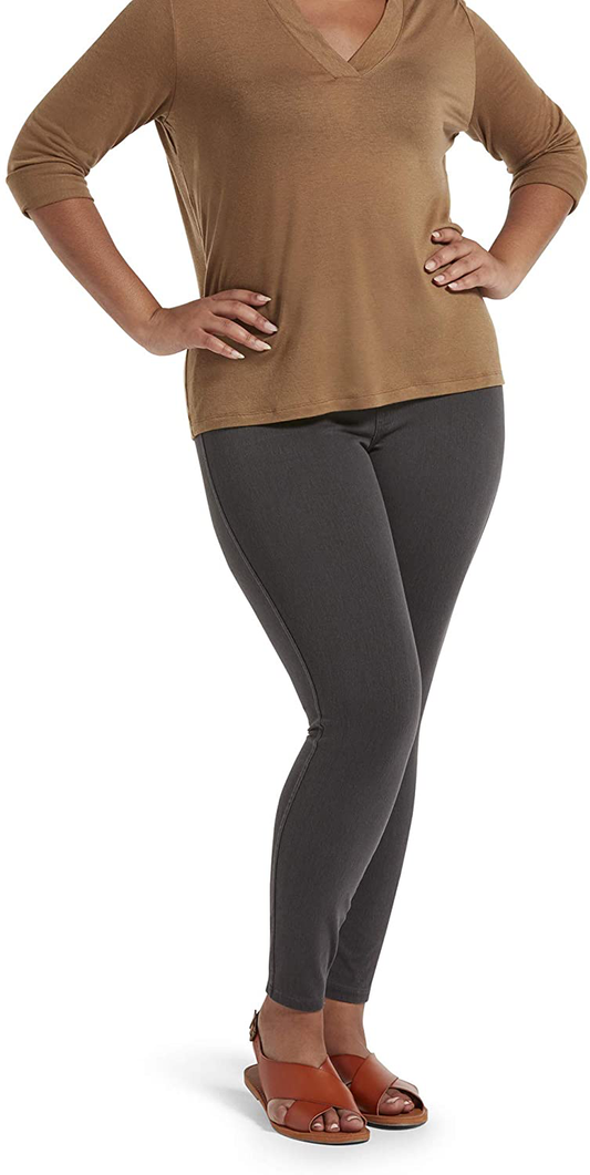No Nonsense Women's Classic Indigo Denim Jean Leggings Apparel & Accessories > Clothing > Activewear No Nonsense Grey Small 