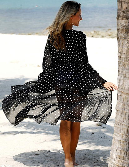 Bsubseach Womens Chiffon/Rayon Beach Blouses Kimono Cardigan Long Bikini Cover Up Apparel & Accessories > Clothing > Swimwear Kylie Max   