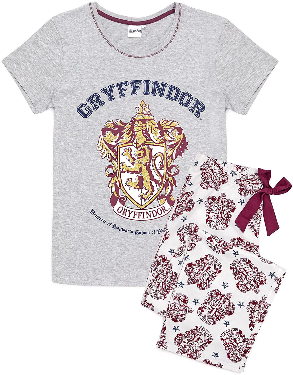 Harry Potter Pyjamas Women Gryffindor House Crest Ladies Top PJ set Apparel & Accessories > Clothing > Sleepwear & Loungewear > Pajamas Harry Potter   