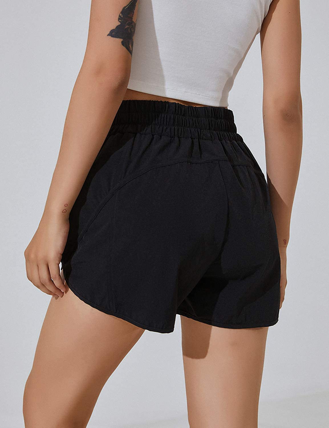 Blooming Jelly Womens High Waisted Running Shorts Athletic Workout Shorts Quick Dry Pants with Zipper Pocket Apparel & Accessories > Clothing > Shorts Kylie Max   