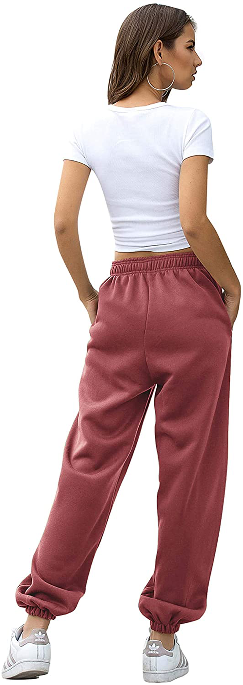 VINMEN Cinch Bottom Sweatpants for Women with Pockets Apparel & Accessories > Clothing > Activewear Kylie Max   