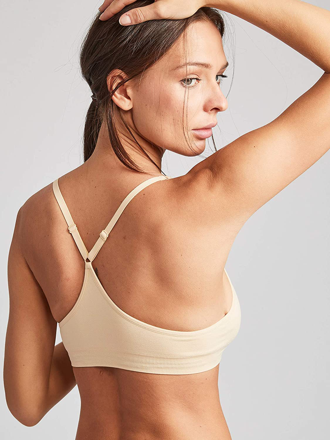 Kalon 4 Pack Racerback Sports Bralette V Neck for Women Apparel & Accessories > Clothing > Underwear & Socks > Bras Kylie Max   
