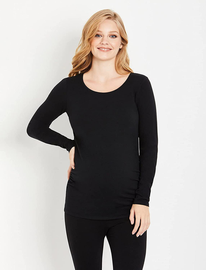 Motherhood Maternity Women'S Bumpstart 2 Pack Long Sleeve Tee Shirts Apparel & Accessories > Clothing > Activewear Kylie Max   