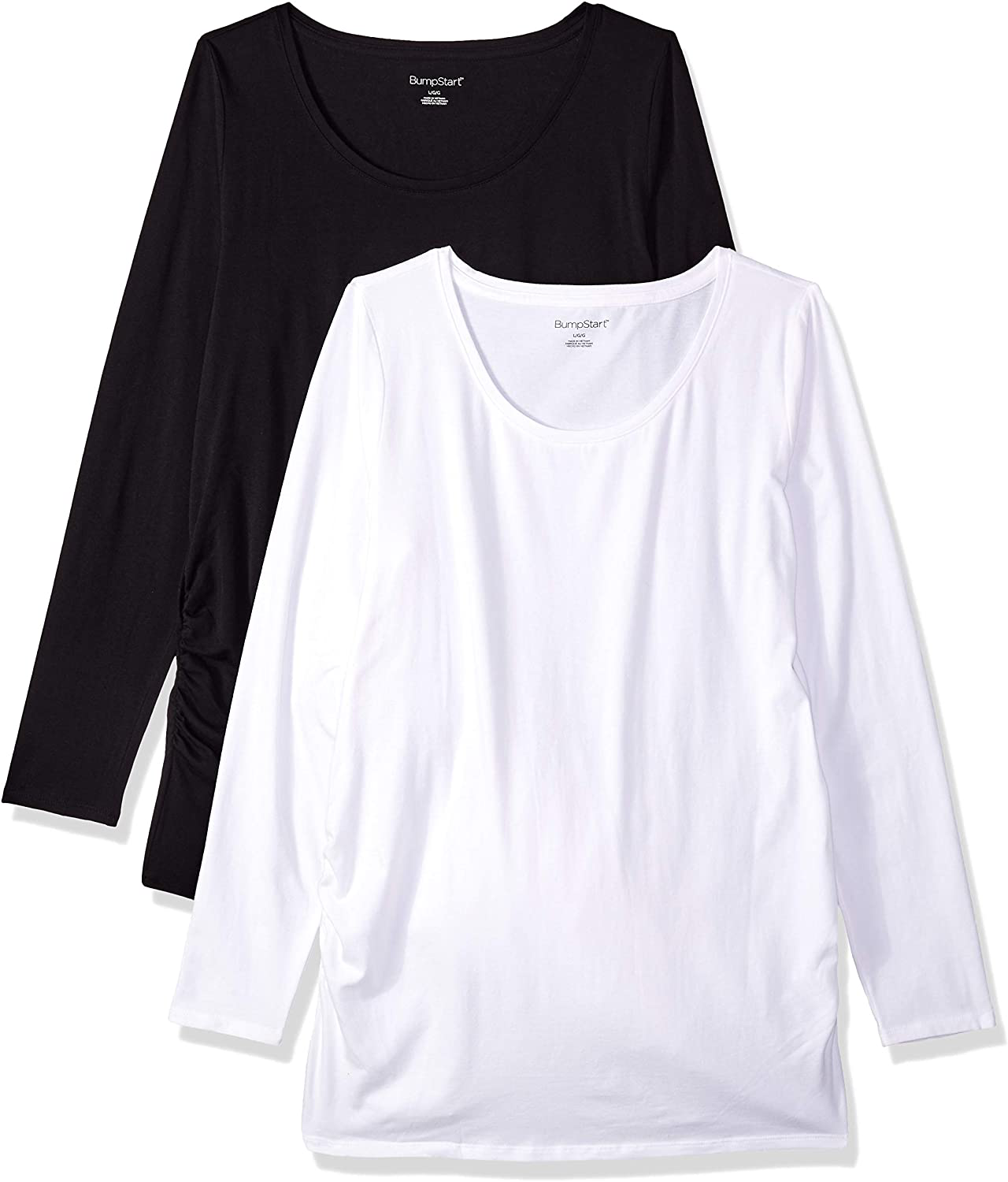 Motherhood Maternity Women'S Bumpstart 2 Pack Long Sleeve Tee Shirts Apparel & Accessories > Clothing > Activewear Kylie Max   
