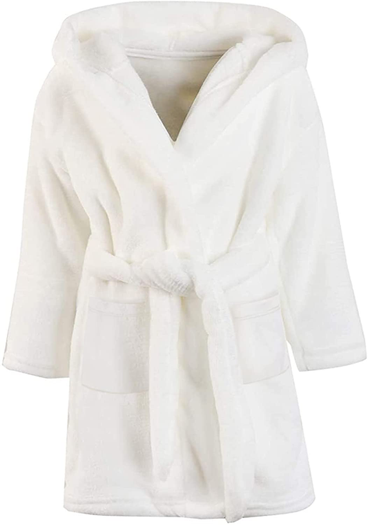 Umeyda Girls Robe,Cute & Fleece Hooded Robe with Belt for Girls, 12 Months - 18 Years Apparel & Accessories > Clothing > Sleepwear & Loungewear > Robes Kylie Max   
