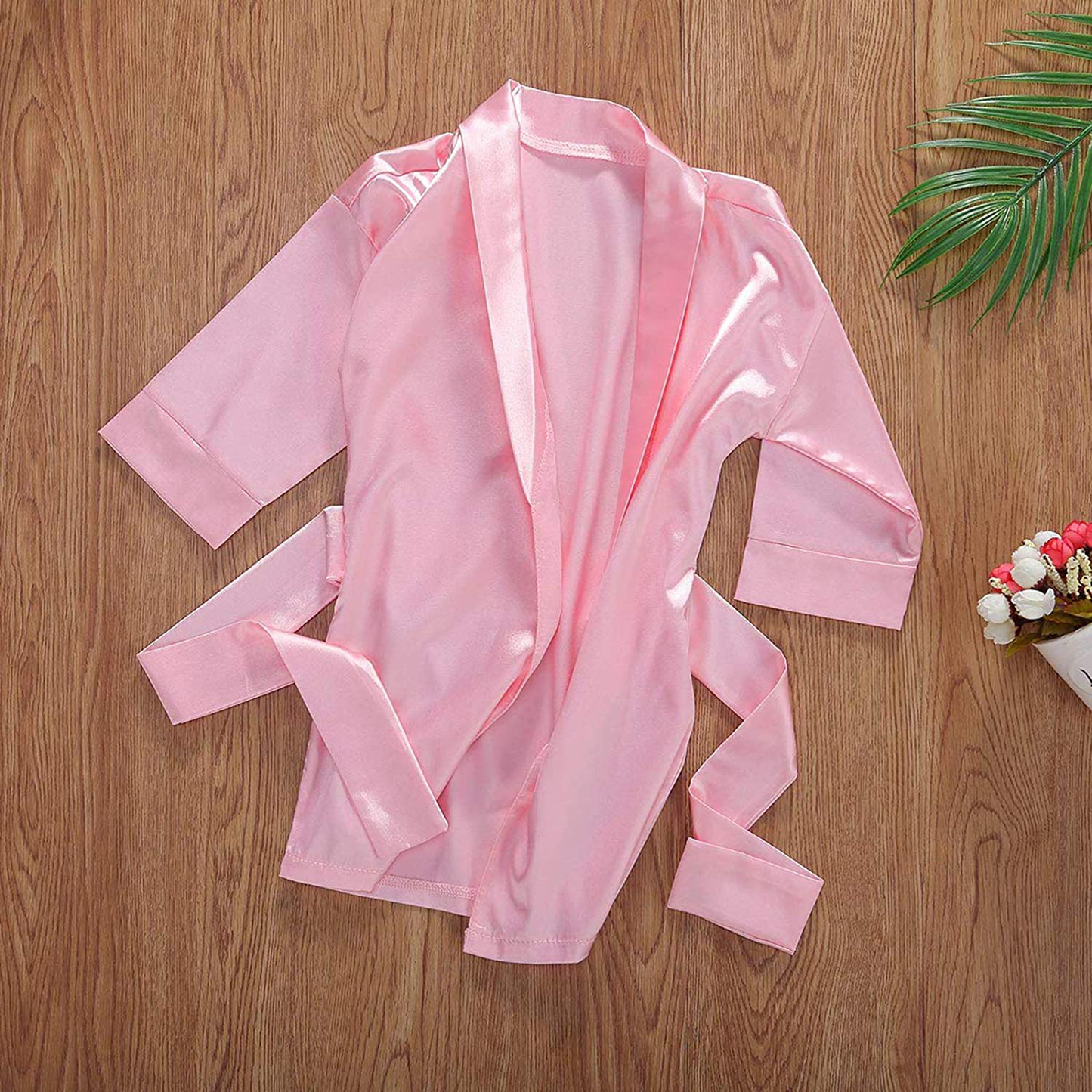 Infant Toddler Baby Girl Flannel Soft Bathrobes Hoodie Kimono Robe Clothes with Belt Apparel & Accessories > Clothing > Sleepwear & Loungewear > Robes Kylie Max   