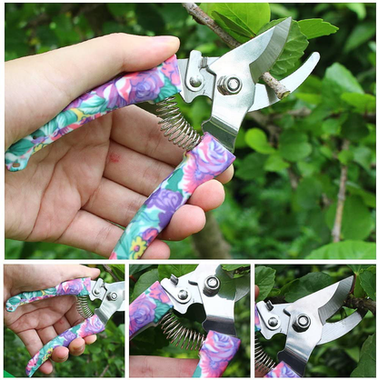 Garden Tools Set, JUMPHIGH 10 Pieces Gardening Tools with Purple Floral Print, Ergonomic Handle Trowel Rake Weeder Pruner Shears Sprayer, Garden Hand Tools with Carrying Case Gardening Gifts for Women Arts & Entertainment > Party & Celebration > Gift Giving JUMPHIGH   