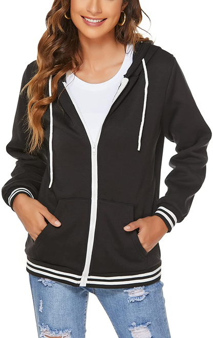 FINWANLO Hoodies for Women Casual Long Sleeve Tops Fleece Pullover Hooded Sweatshirts Jacket with Pockets Apparel & Accessories > Clothing > Activewear Kylie Max   