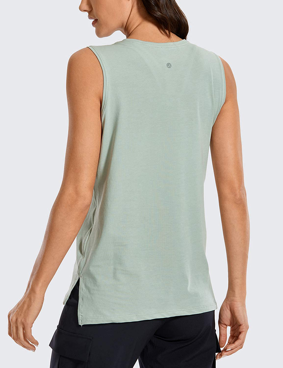 CRZ YOGA Women'S Pima Cotton Workout Tank Tops Loose Fit Yoga Sleeveless Shirts Muscle Tank Apparel & Accessories > Clothing > Activewear Kylie Max   